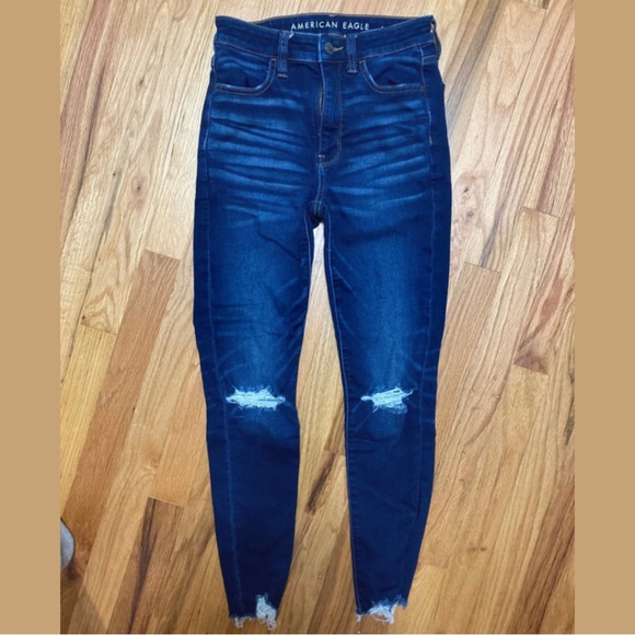 american eagle super high rise jegging 2 short - Picture 1 of 6